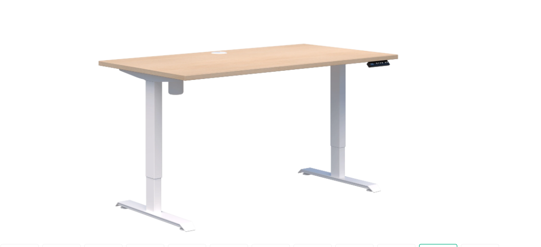 Duo II Electric White Desk 1600x800