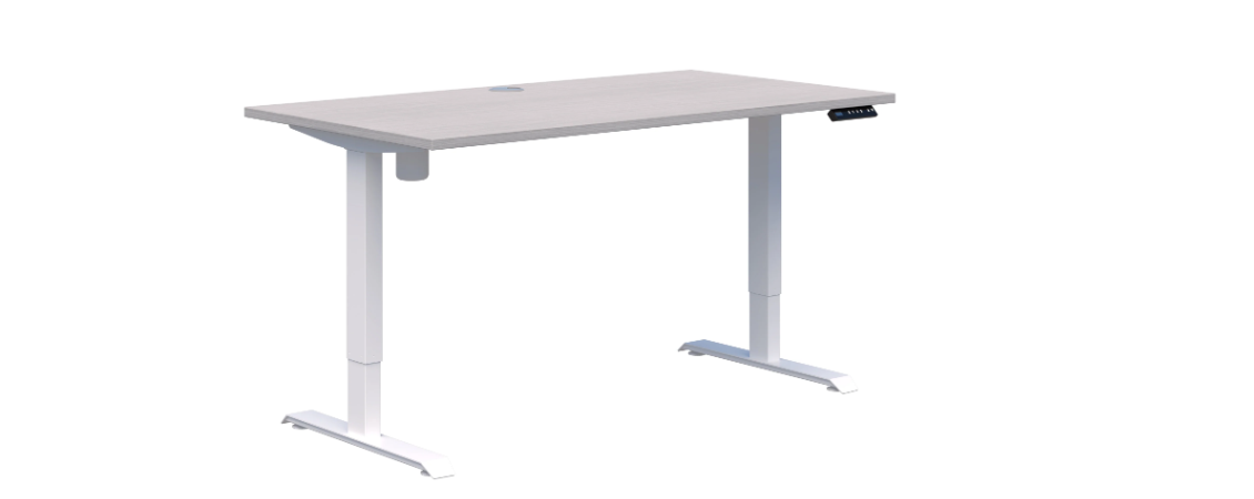 Duo II Electric White Desk 1600x800