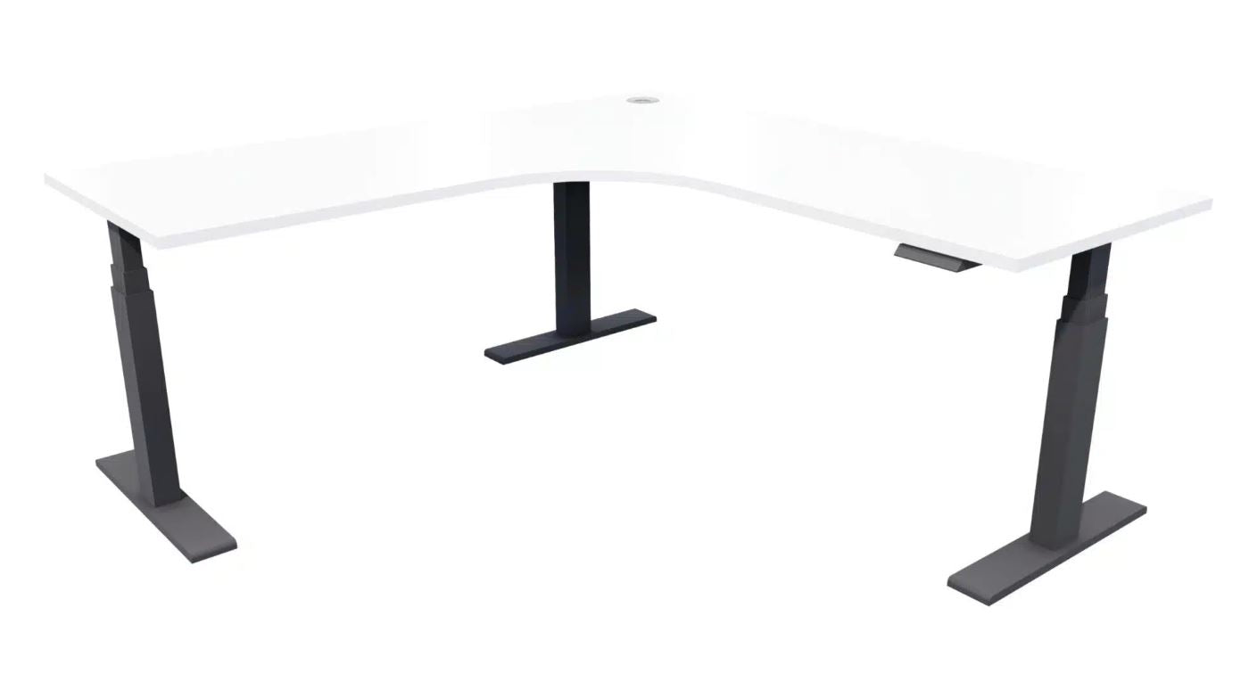 Enhance Electric Height Adjustable Corner Desk Workstation 1800 x 1800 x 700