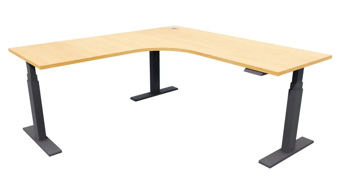 Enhance Electric Height Adjustable Corner Desk Workstation 1800 x 1800 x 700