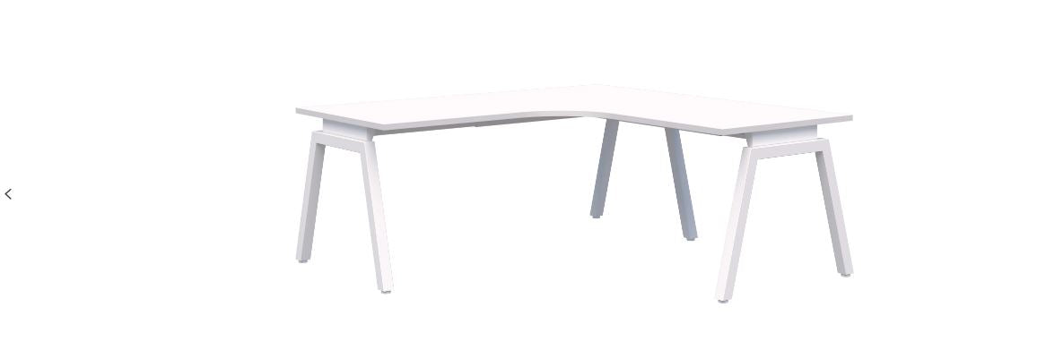 Angle 90° Corner Workstation White Desk 1800X1800X800 (Left Hand Return)