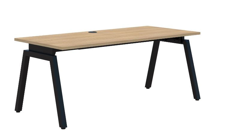 Balance Angle Single Black Desk 1800X800