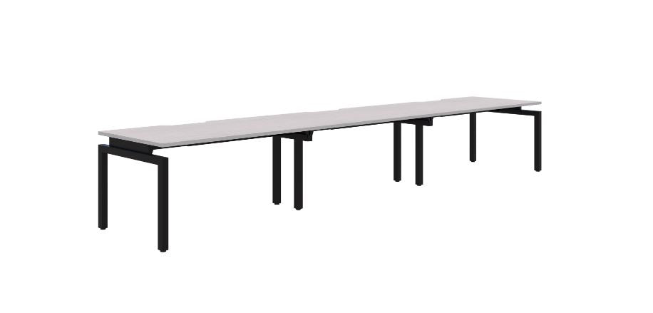Balance Inline 3 Pod Black Desk 3X1800X800