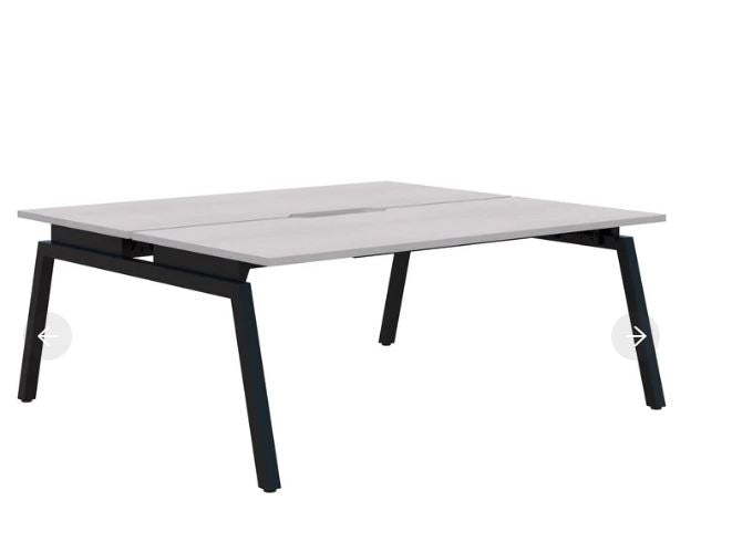 Balance Angle 2 Pod Back-to-Back Black Desk 2X1800X800
