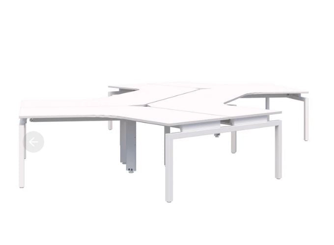 Balance 120° 6 White Pod Desk 1350x1350/800