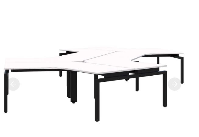 Balance 120° 6 Black Pod Desk 1350x1350/800