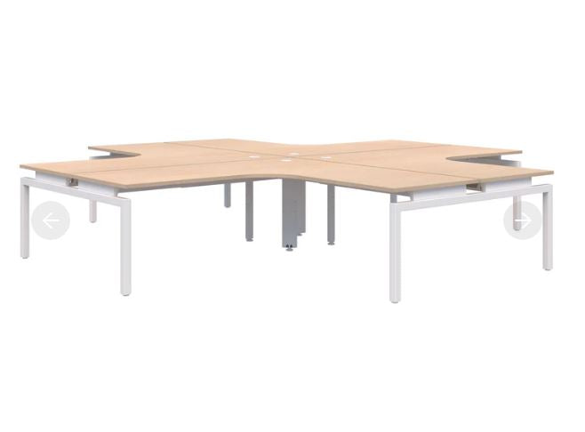 Balance 90° 4 Pod White Desk 1800*1800/800