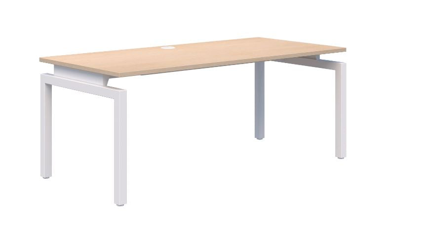 Balance Single White Desk 1400x700