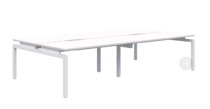 Balance 4 Pod Back-to-Back White Desk 4x1800x800