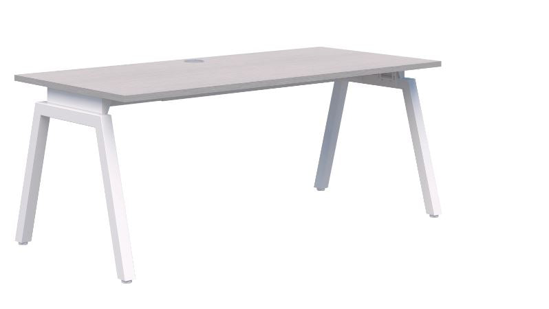 Balance Angle Single White Desk 1500X800