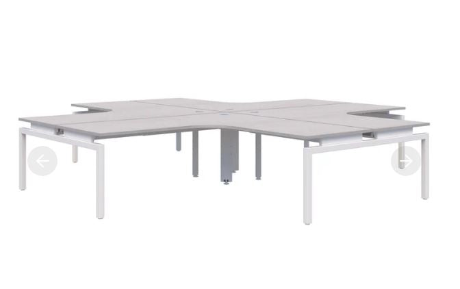 Balance 90° 4 Pod White Desk 1800*1800/700