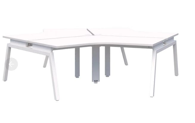 Balance Angle 120° 3 Pod White Desk 1350*1350/800