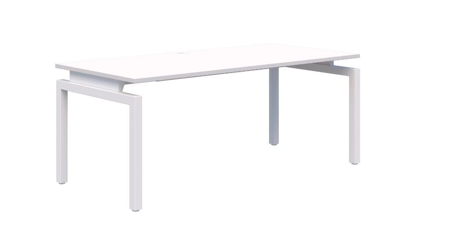 Balance Single White Desk 1600x800