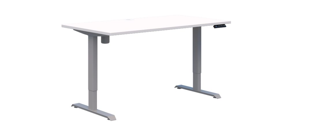 Duo II Electric Silver Desk 1800x800