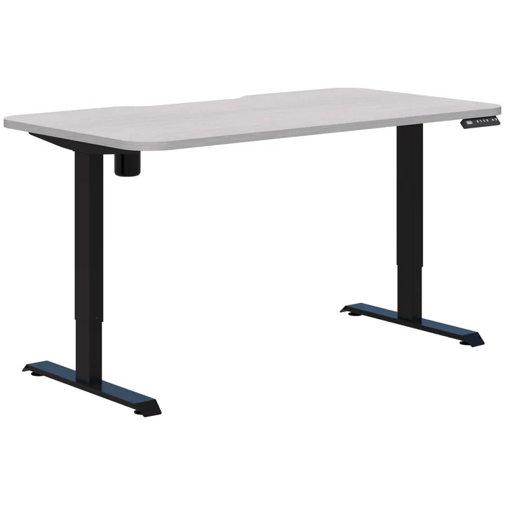 Duo II Electric Black Desk - Radius corners 1500X800