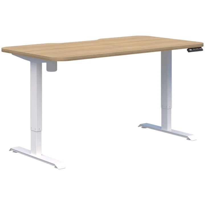 Duo II Electric White Desk - Radius corners 1500X800