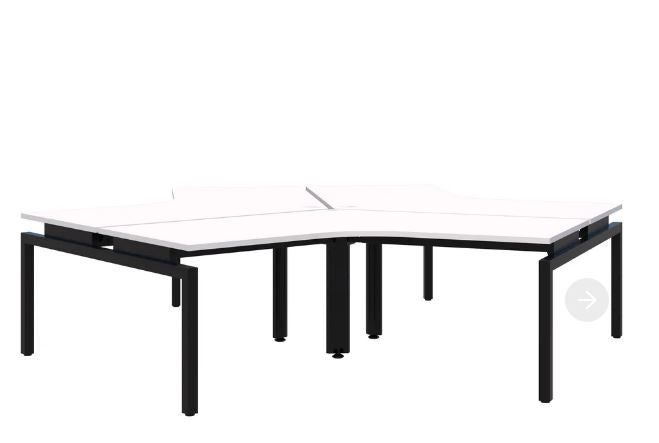 Balance 120° 3 Black Pod Desk 1200x1200/800