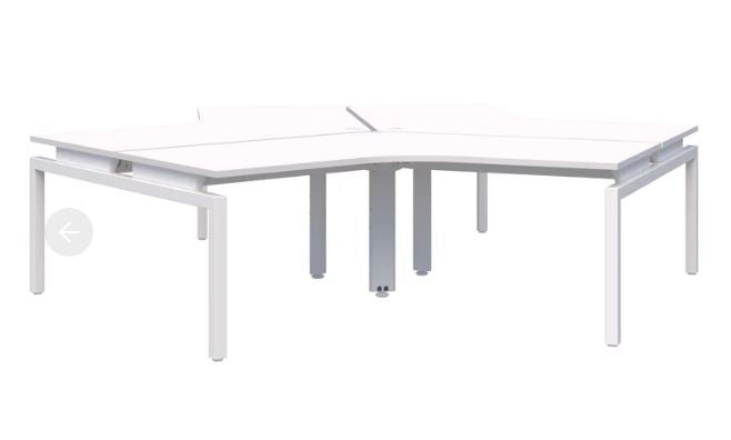 Balance 120° 3 White Pod Desk 1200x1200/800