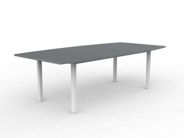 Cubit 25mm Boat Shaped Top and Powdercoat Frame Boardroom Table