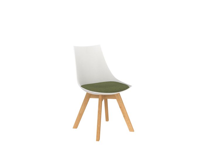 Luna Solid Oak Legs Visitor Chair