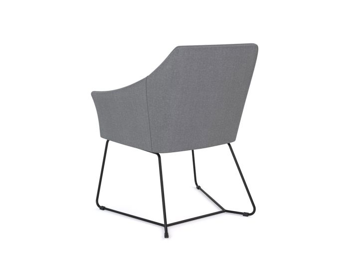 Echo Sled Base Granite Grey Soft Chair