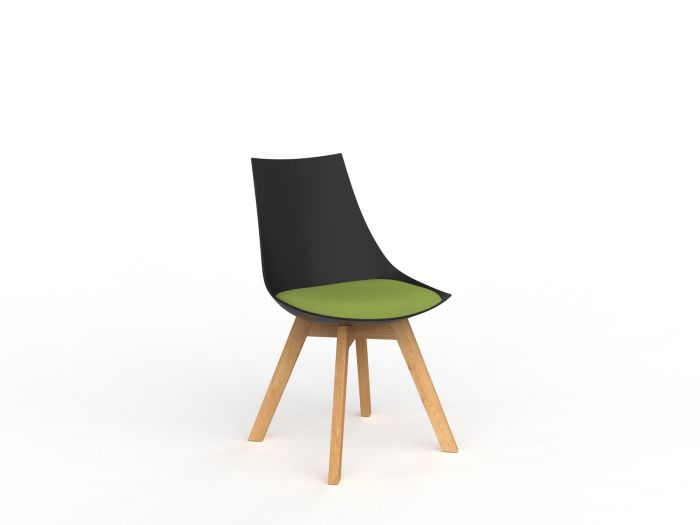 Luna Solid Oak Legs Visitor Chair