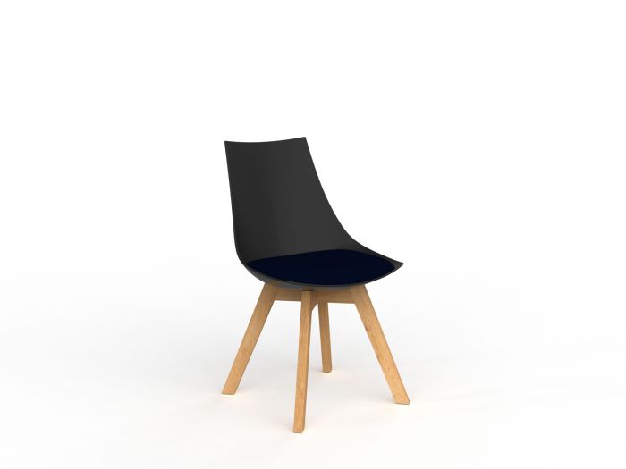 Luna Solid Oak Legs Visitor Chair