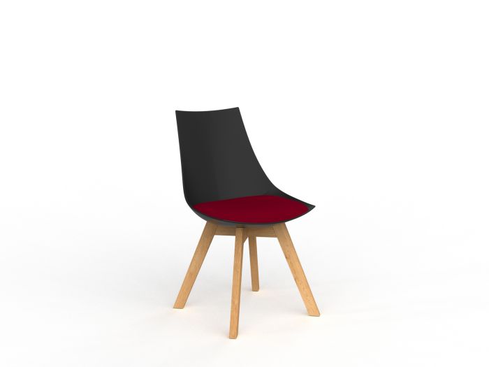 Luna Solid Oak Legs Visitor Chair