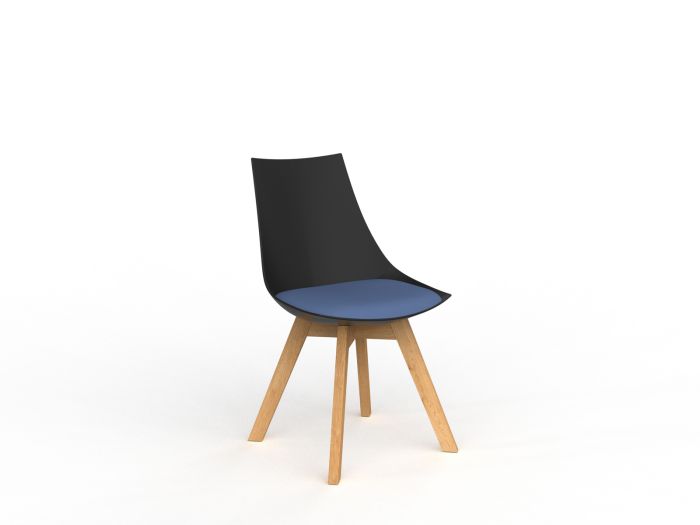 Luna Solid Oak Legs Visitor Chair