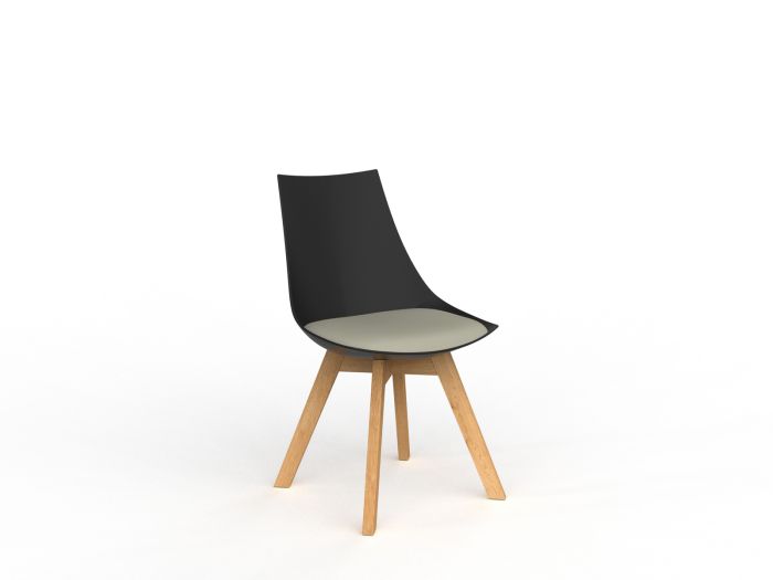 Luna Solid Oak Legs Visitor Chair