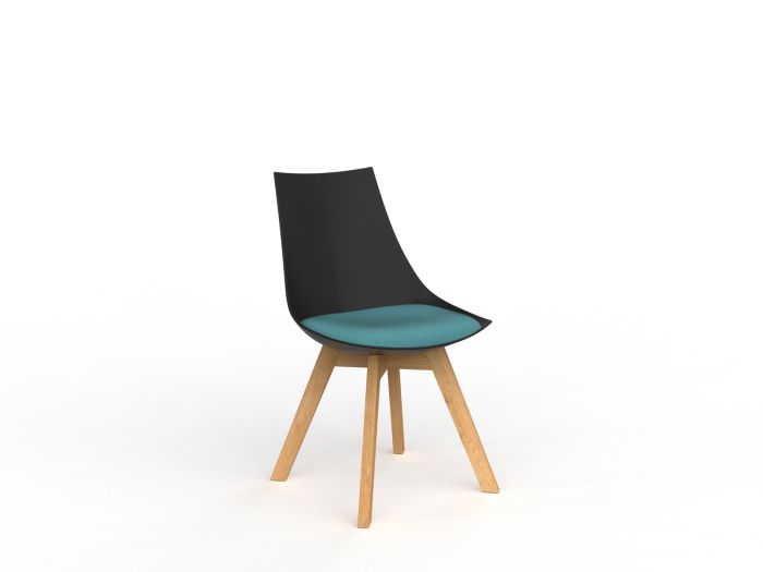 Luna Solid Oak Legs Visitor Chair