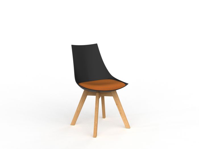 Luna Solid Oak Legs Visitor Chair