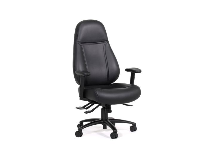Vulcan with Seatslide & Arms NEW Black Fabric/Black Aluminium Base Task Chair