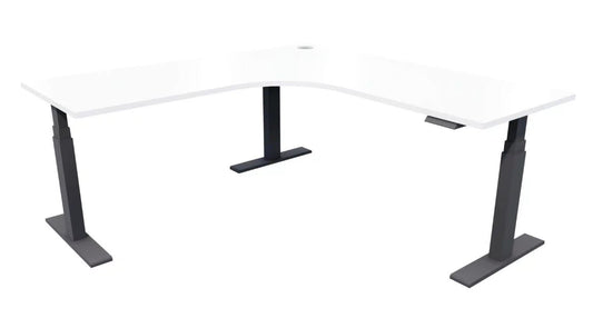 Enhance Electric Height Adjustable Corner Desk Workstation 1500 x 1500 x 700