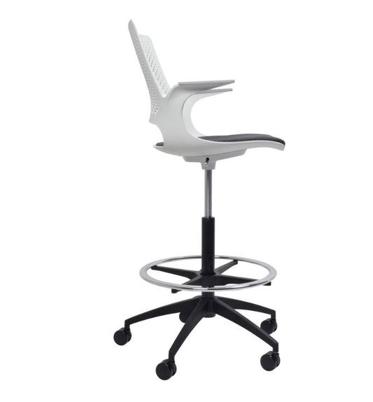 Konfurb Harmony Drafting Office Chair - Light Grey (charcoal seat)