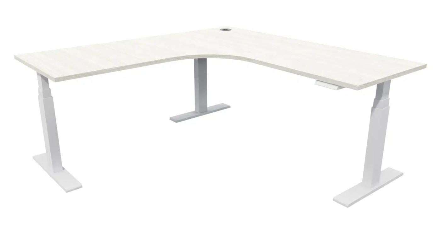 Enhance Electric Height Adjustable Corner Desk Workstation 1800 x 1800 x 700