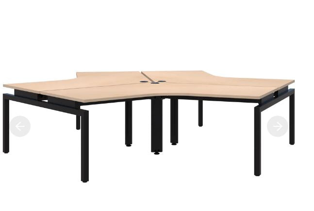 Balance 120° 3 Black Pod Desk 1350x1350/800