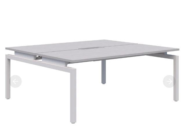 Balance 2 Pod Back-to-Back White Desk 2x1200x700