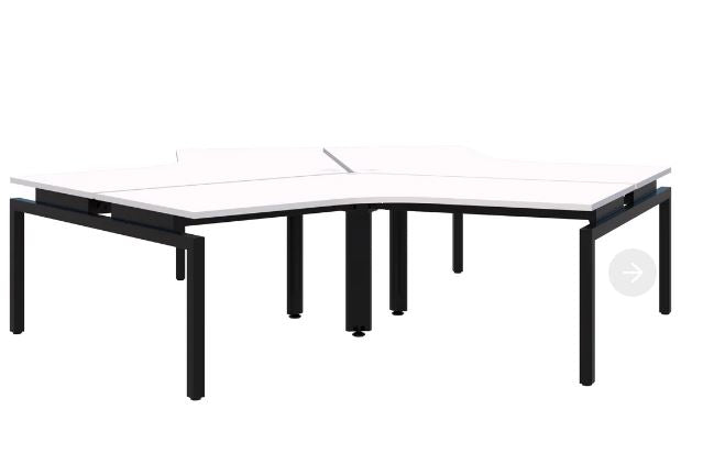 Balance 120° 3 Black Pod Desk 1350x1350/800