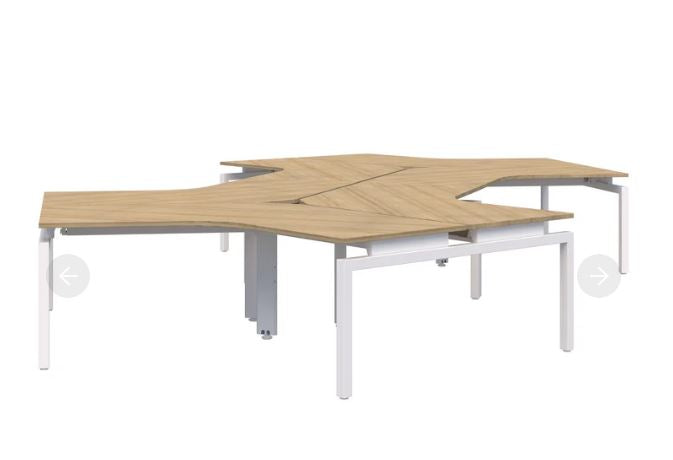 Balance 120° 6 White Pod Desk 1350x1350/800