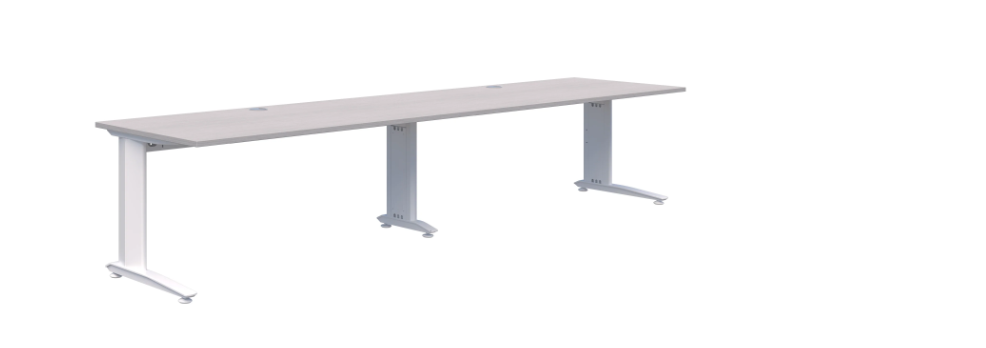 Energy 2 Pod Inline White Desk 1500x800