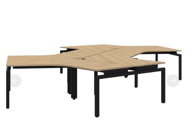 Balance 120° 6 Black Pod Desk 1350x1350/800