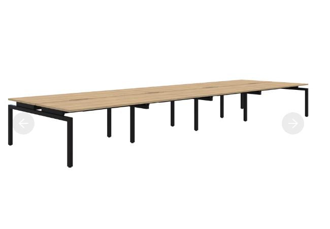 Balance 8 Pod Back-to-Back Black Desk 8x1200*700