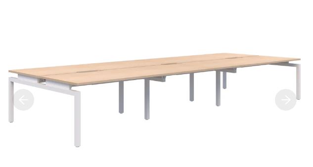 Balance 6 Pod Back-to-Back White Desk 6x1200x800
