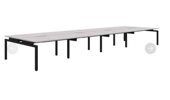 Balance 8 Pod Back-to-Back Black Desk 8x1200*700