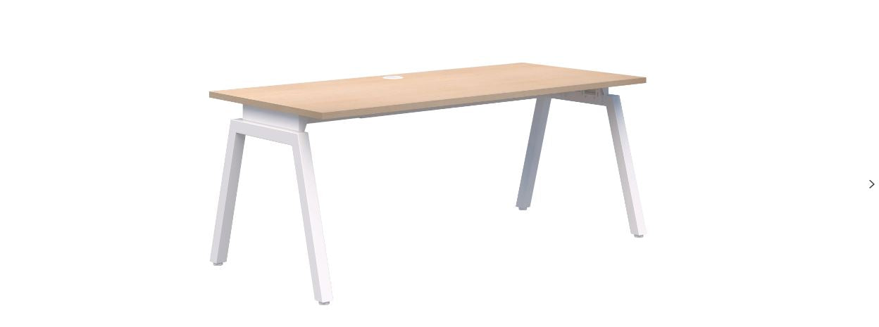 Balance Angle Single White Desk 1800X800