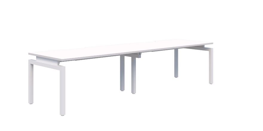 Balance Inline 2 Pod White Desk 2X1800X700