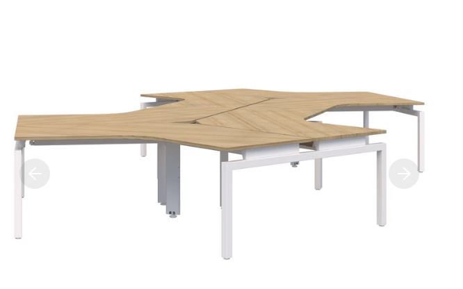 Balance 120° 6 White Pod Desk 1200x1200/800