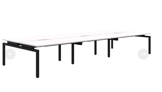 Balance 6 Pod Back-to-Back Black Desk 6x1200x800