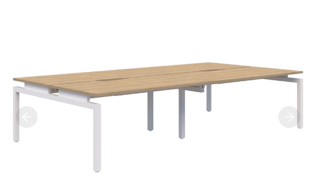 Balance 4 Pod Back-to-Back White Desk 4x1200x700